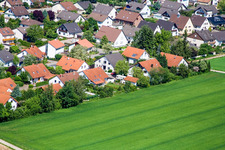 Klingbachstr in Steinweiler in the state Rhineland-Palatinate, Germany from the drone perspective