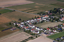 Ringstr in the district Hayna in Herxheim bei Landau in the state Rhineland-Palatinate, Germany from above