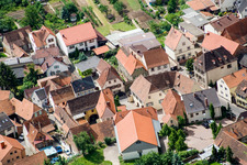 Aerial photograpy of Jendersgasse in the district Arzheim in Landau in der Pfalz in the state Rhineland-Palatinate, Germany