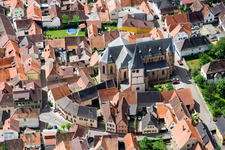 Aerial photograpy of Town View of the streets and houses of the residential areas in the district Arzheim in Landau in der Pfalz in the state Rhineland-Palatinate