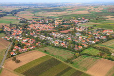 View of the town from the southeast in Eppelsheim in the state Rhineland-Palatinate, Germany