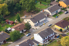 In the mill garden in Eppelsheim in the state Rhineland-Palatinate, Germany from the plane