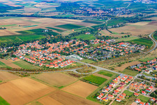 Aerial view of B271 in Flomborn in the state Rhineland-Palatinate, Germany