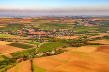 Village view from the southwest in Eppelsheim in the state Rhineland-Palatinate, Germany