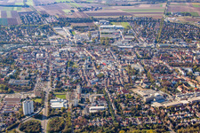 City view from the east in Frankenthal in the state Rhineland-Palatinate, Germany