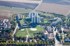 Aerial view of BG Accident Clinic in the district Oggersheim in Ludwigshafen am Rhein in the state Rhineland-Palatinate, Germany