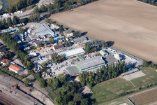 Finger Baustoffwerk GmbH in the district Oggersheim in Ludwigshafen am Rhein in the state Rhineland-Palatinate, Germany from above
