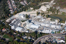 Aerial photograpy of Sand-lime brickworks in the district Oggersheim in Ludwigshafen am Rhein in the state Rhineland-Palatinate, Germany