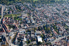 District Oggersheim in Ludwigshafen am Rhein in the state Rhineland-Palatinate, Germany seen from a drone