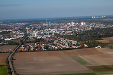 Karl Marx Estate from the south in Worms in the state Rhineland-Palatinate, Germany