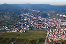 From the east in the district Seebach in Bad Dürkheim in the state Rhineland-Palatinate, Germany