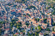 Old Town area and city center in Deidesheim in the state Rhineland-Palatinate