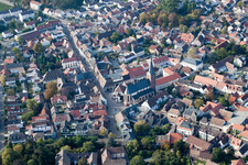 Church building in Pfarrkirche St. Ulrich Old Town- center of downtown in Deidesheim in the state Rhineland-Palatinate