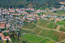 View of the town from the east with wine country Königsbach-Neustadt GmbH in the district Königsbach in Neustadt an der Weinstraße in the state Rhineland-Palatinate, Germany