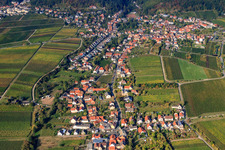 Aerial view of Kurpfalzstraße Loblocher Straße in the district Mußbach in Neustadt an der Weinstraße in the state Rhineland-Palatinate, Germany