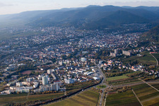 Aerial view of From the north in Neustadt an der Weinstraße in the state Rhineland-Palatinate, Germany