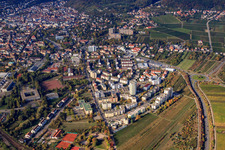High-rise housing estate on Böhlstrasse in Neustadt an der Weinstraße in the state Rhineland-Palatinate, Germany