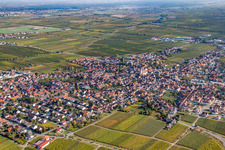 From the west in Maikammer in the state Rhineland-Palatinate, Germany