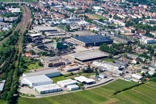 Aerial view of Industrial Park N in Landau in der Pfalz in the state Rhineland-Palatinate, Germany