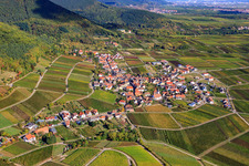 Vineyards from the south in Weyher in der Pfalz in the state Rhineland-Palatinate, Germany