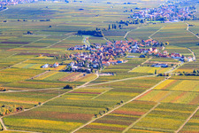 Wine-growing village from the west in Flemlingen in the state Rhineland-Palatinate, Germany