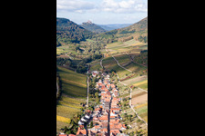 Village - view between wine yards in Ranschbach in the state Rhineland-Palatinate, Germany