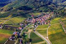 Aerial photograpy of Slevogtstr in Leinsweiler in the state Rhineland-Palatinate, Germany