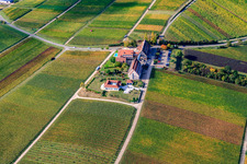 Aerial photograpy of Hotel Leinsweiler Courtyard in Leinsweiler in the state Rhineland-Palatinate, Germany