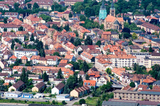 From the east in Landau in der Pfalz in the state Rhineland-Palatinate, Germany