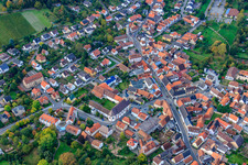 Aerial view of Collegiate Church in Klingenmünster in the state Rhineland-Palatinate, Germany