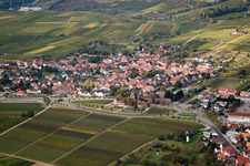 Oblique view of German Wine Gate in the district Schweigen in Schweigen-Rechtenbach in the state Rhineland-Palatinate, Germany
