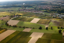 District Altenstadt in Wissembourg in the state Bas-Rhin, France seen from above