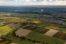 District Altenstadt in Wissembourg in the state Bas-Rhin, France from the plane