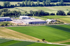 Aerial photograpy of Industrial Park West in Herxheim bei Landau in the state Rhineland-Palatinate, Germany
