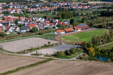 Football stadium Wiesental Stadion in Steinfeld in the state Rhineland-Palatinate, Germany