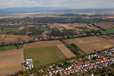 Aerial view of From the south in the district Schaidt in Wörth am Rhein in the state Rhineland-Palatinate, Germany