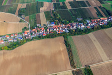Aerial view of Village view from the southwest in Vollmersweiler in the state Rhineland-Palatinate, Germany