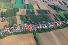 Oblique view of Village view from the southwest in Vollmersweiler in the state Rhineland-Palatinate, Germany