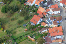 Aerial photograpy of Eichstr in Minfeld in the state Rhineland-Palatinate, Germany
