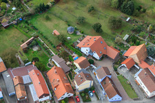 Eichstr in Minfeld in the state Rhineland-Palatinate, Germany from above
