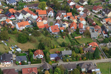 In the Leisengarten in Minfeld in the state Rhineland-Palatinate, Germany from above