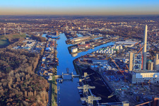 EnBW power plant at the Rhine harbor in the district Daxlanden in Karlsruhe in the state Baden-Wuerttemberg, Germany