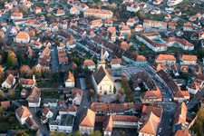 Drone recording of Lauterbourg in the state Bas-Rhin, France