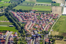 Aerial view of In the Eichelhorst in Herxheim bei Landau in the state Rhineland-Palatinate, Germany