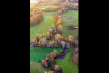 Course of the Lauter on the German-French border in Lauterbourg in the state Bas-Rhin, France