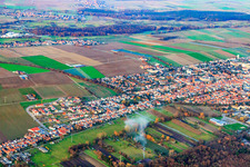 Saarstrasse from the southwest in Kandel in the state Rhineland-Palatinate, Germany