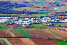 Horst industrial estate from the south in the district Minderslachen in Kandel in the state Rhineland-Palatinate, Germany