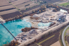 HBM Hagenbacher Bau Mineralstoffe GmbH&Co.KG quarry lake in Hagenbach in the state Rhineland-Palatinate, Germany