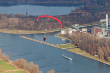 Port entrance Karlsruhe Rhine port in the district Mühlburg in Karlsruhe in the state Baden-Wuerttemberg, Germany