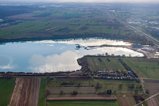 Gravel pit Durmersheim in Durmersheim in the state Baden-Wuerttemberg, Germany
